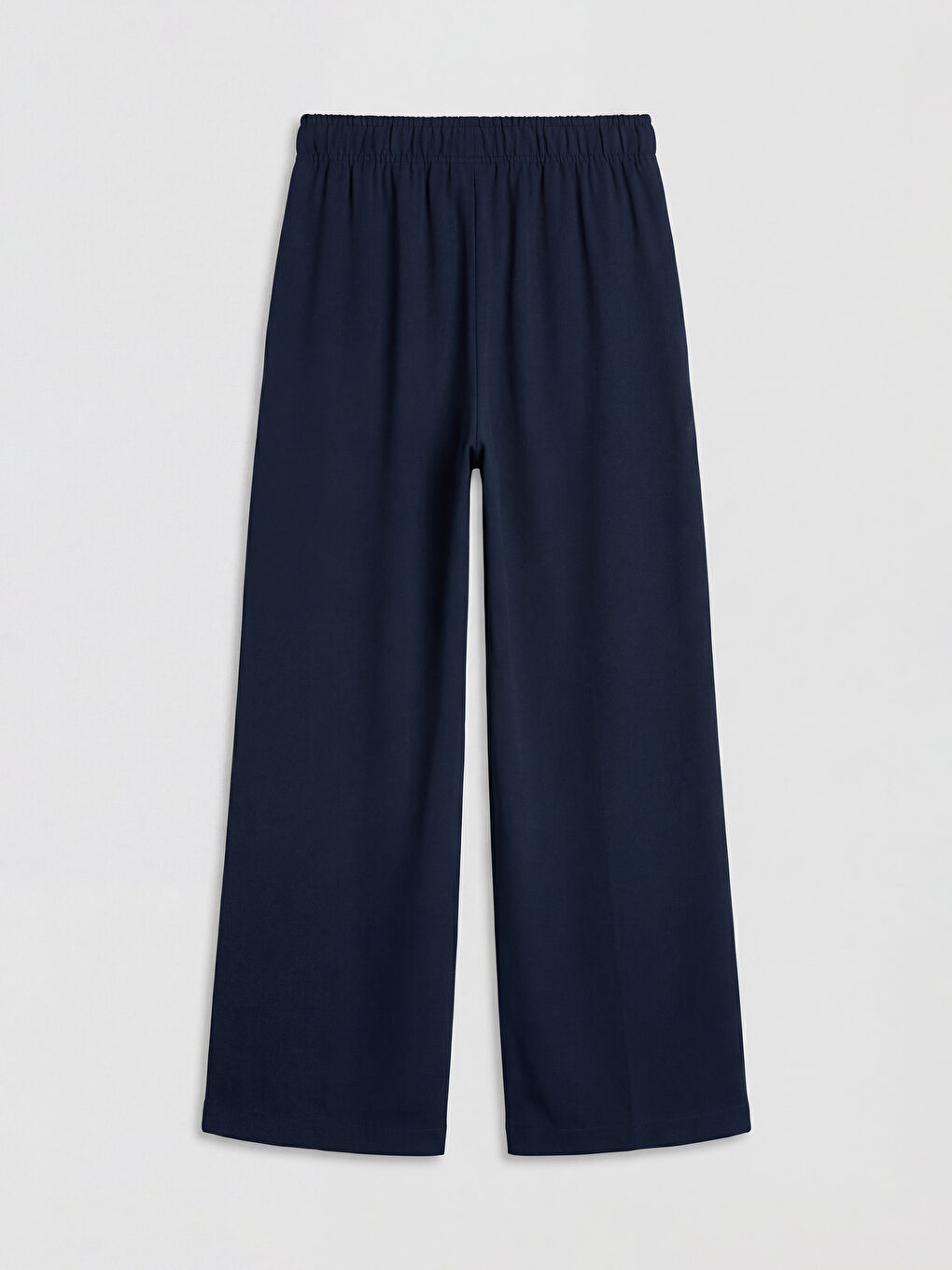 Lacivert Beli Lastikli Kadın Pantolon-1