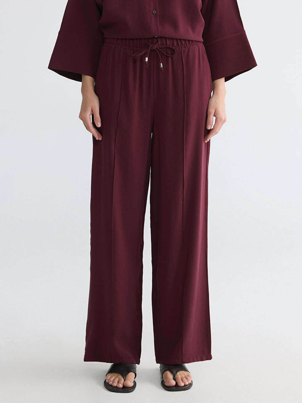 Žena BORDO Hlače-1