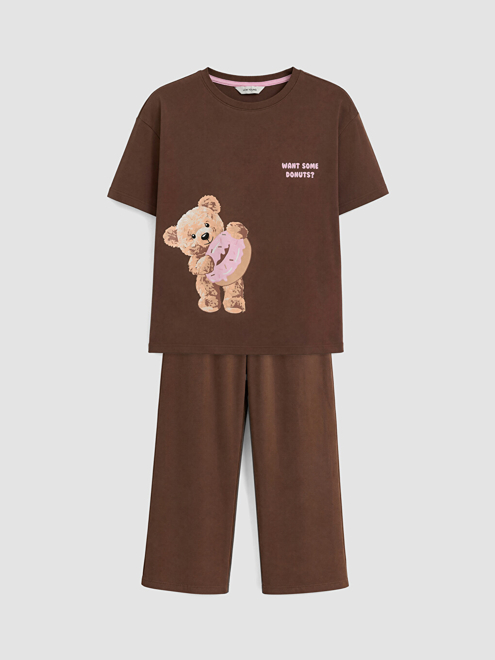 Crew Neck Printed Women's Pyjamas Set