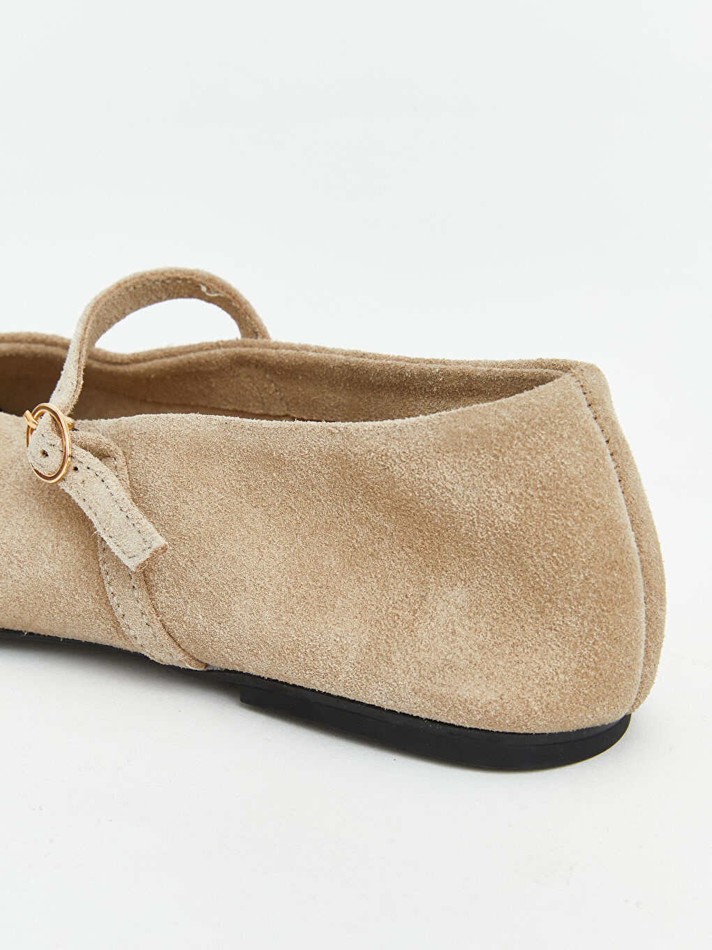 Bej Süet Görünümlü Kadın Babet-5