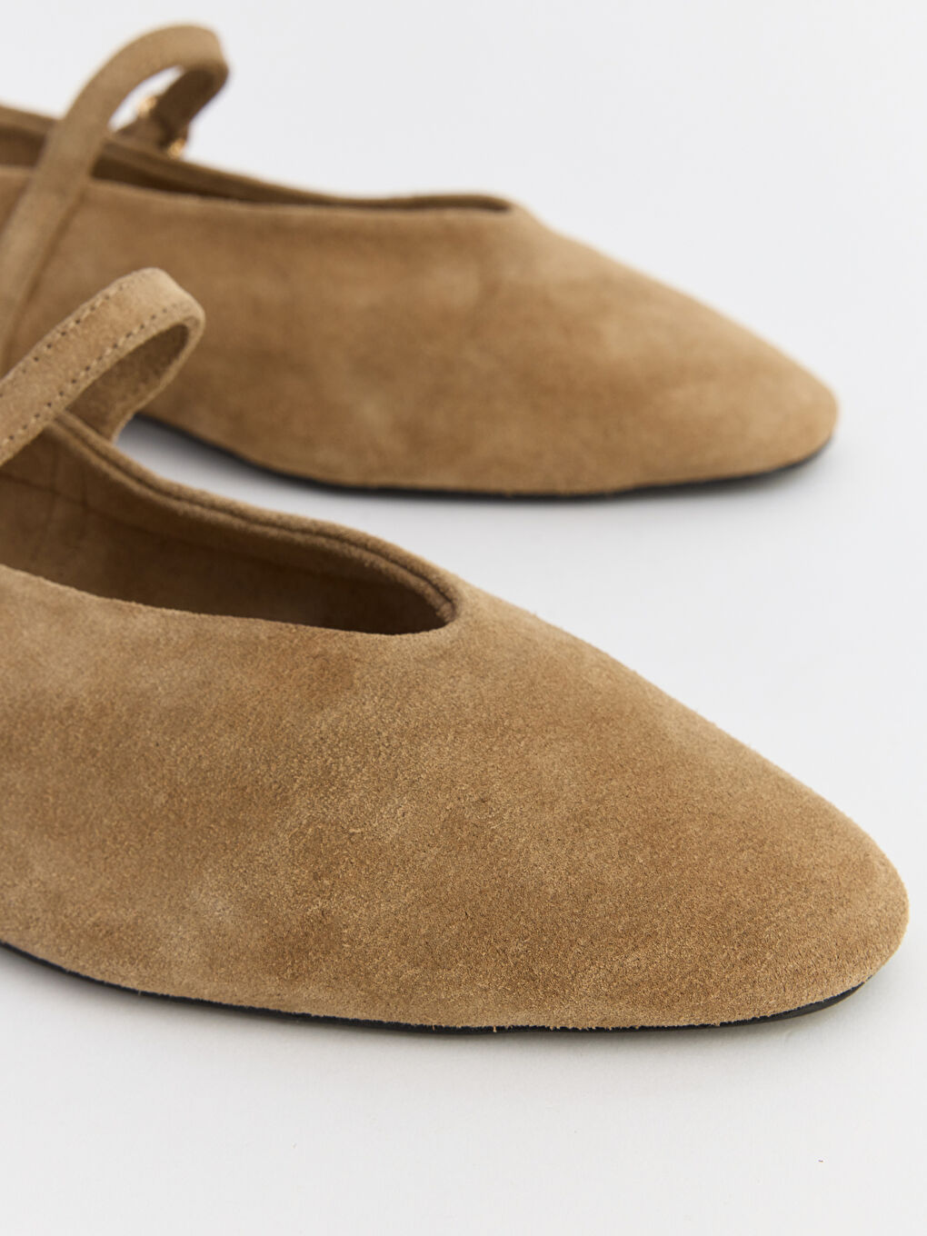 Kahverengi Süet Görünümlü Kadın Babet-4