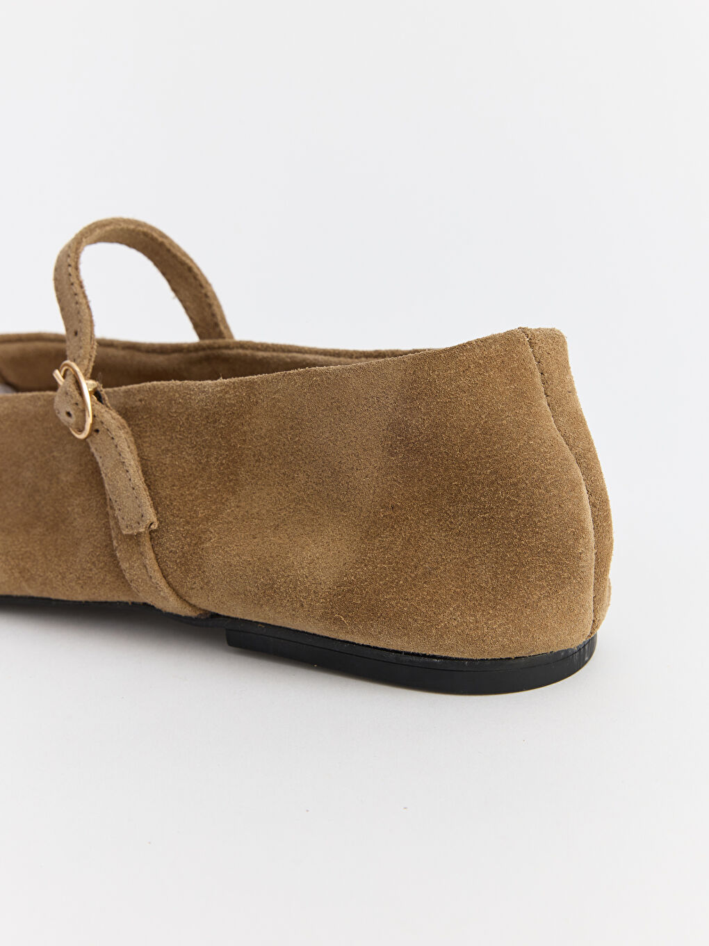 Kahverengi Süet Görünümlü Kadın Babet-6