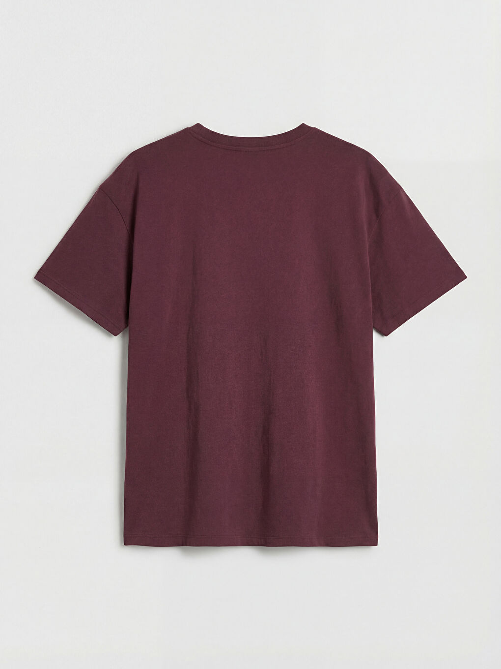 Bordo Bisiklet Yaka Kadın Spor Tişört-1