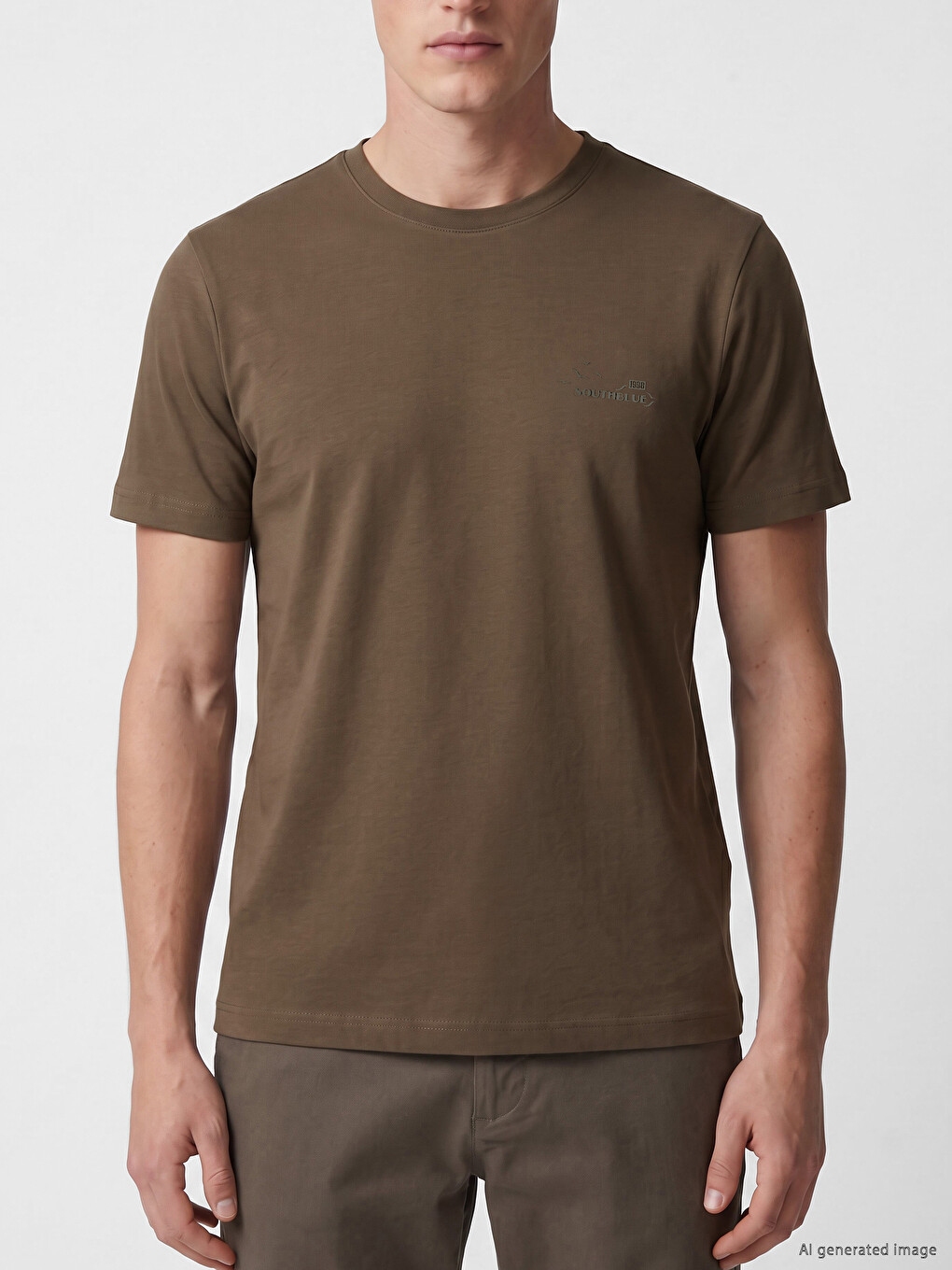 Crew Neck Embroidered Men's T-Shirt-1