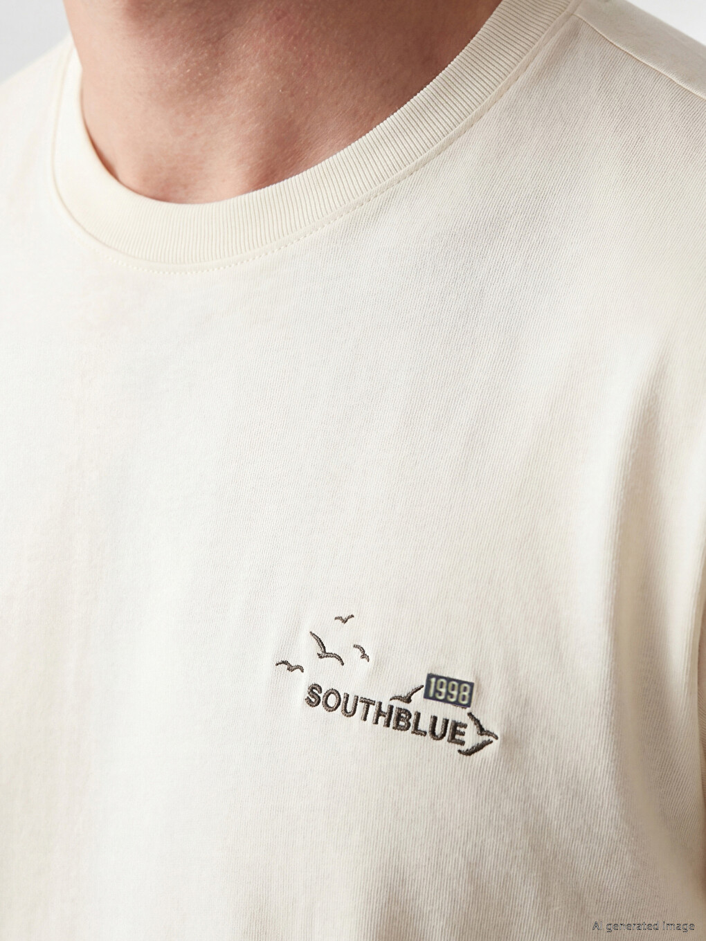 Crew Neck Embroidered Men's T-Shirt-2