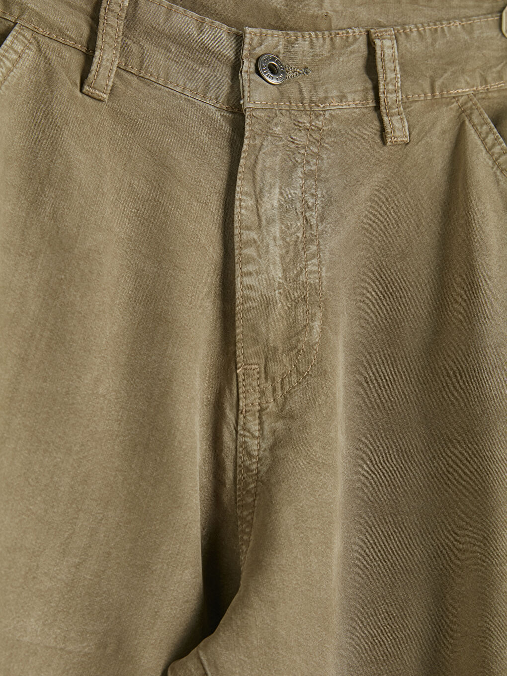 Yeşil Standart Kalıp Erkek Kargo Pantolon-2