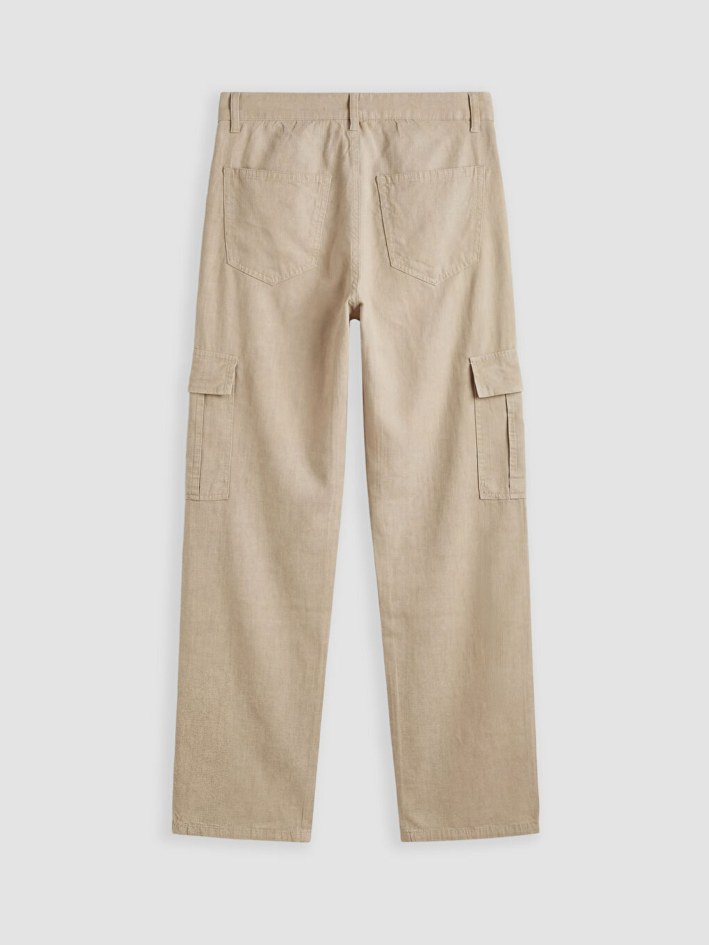 Bej Standart Kalıp Erkek Kargo Pantolon-1