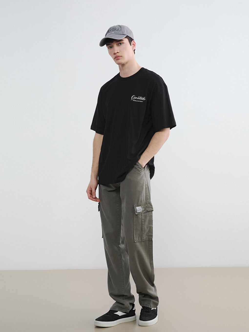 Yeşil Standart Kalıp Erkek Kargo Pantolon