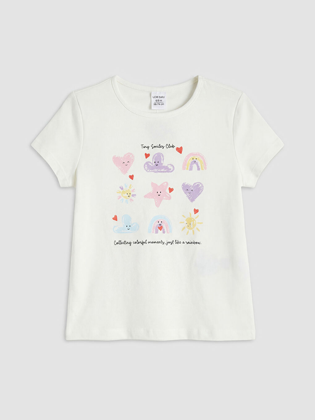 Ekru Bisiklet Yaka Kız Çocuk Şortlu Pijama Takımı-1