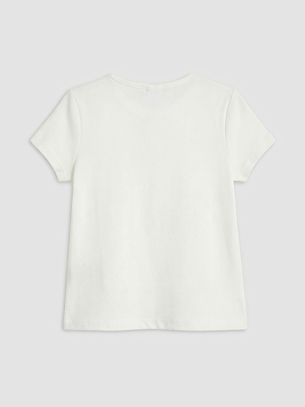 Ekru Bisiklet Yaka Kız Çocuk Şortlu Pijama Takımı-3