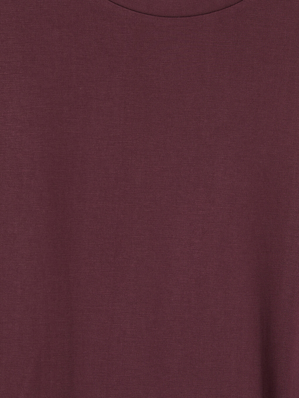 Bordo Büzgülü Modal Karışımlı Kadın Spor Tişört-1
