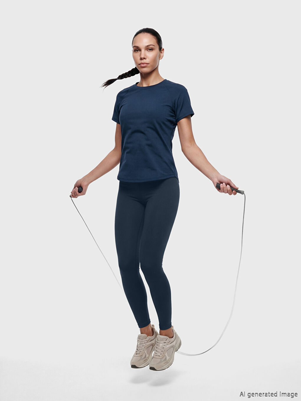 Женские спортивные леггинсы с эластичным поясом-1