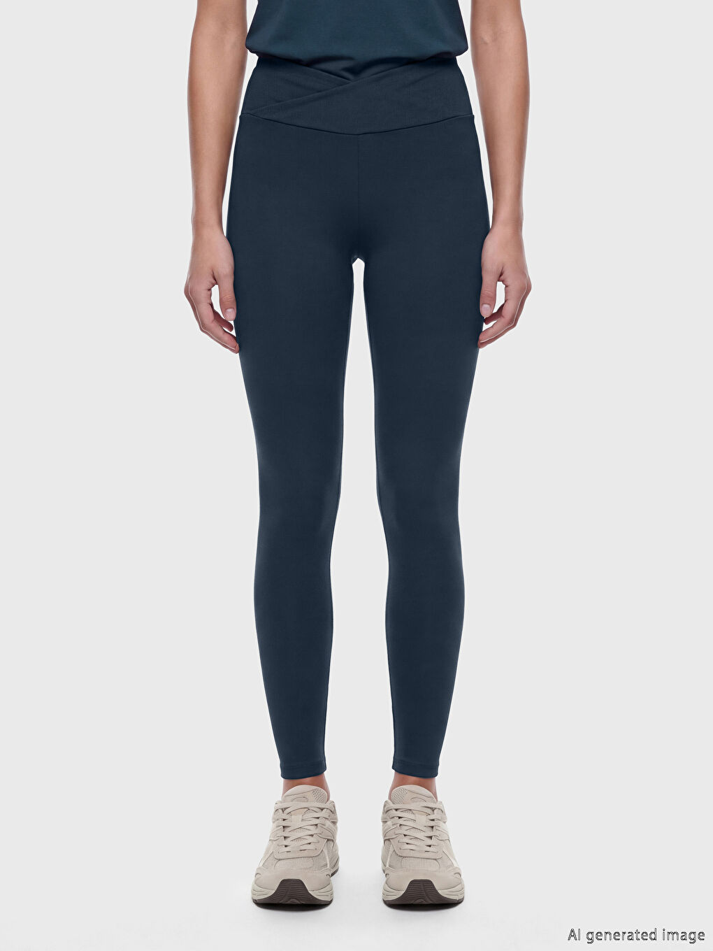 Женские спортивные леггинсы с эластичным поясом-2