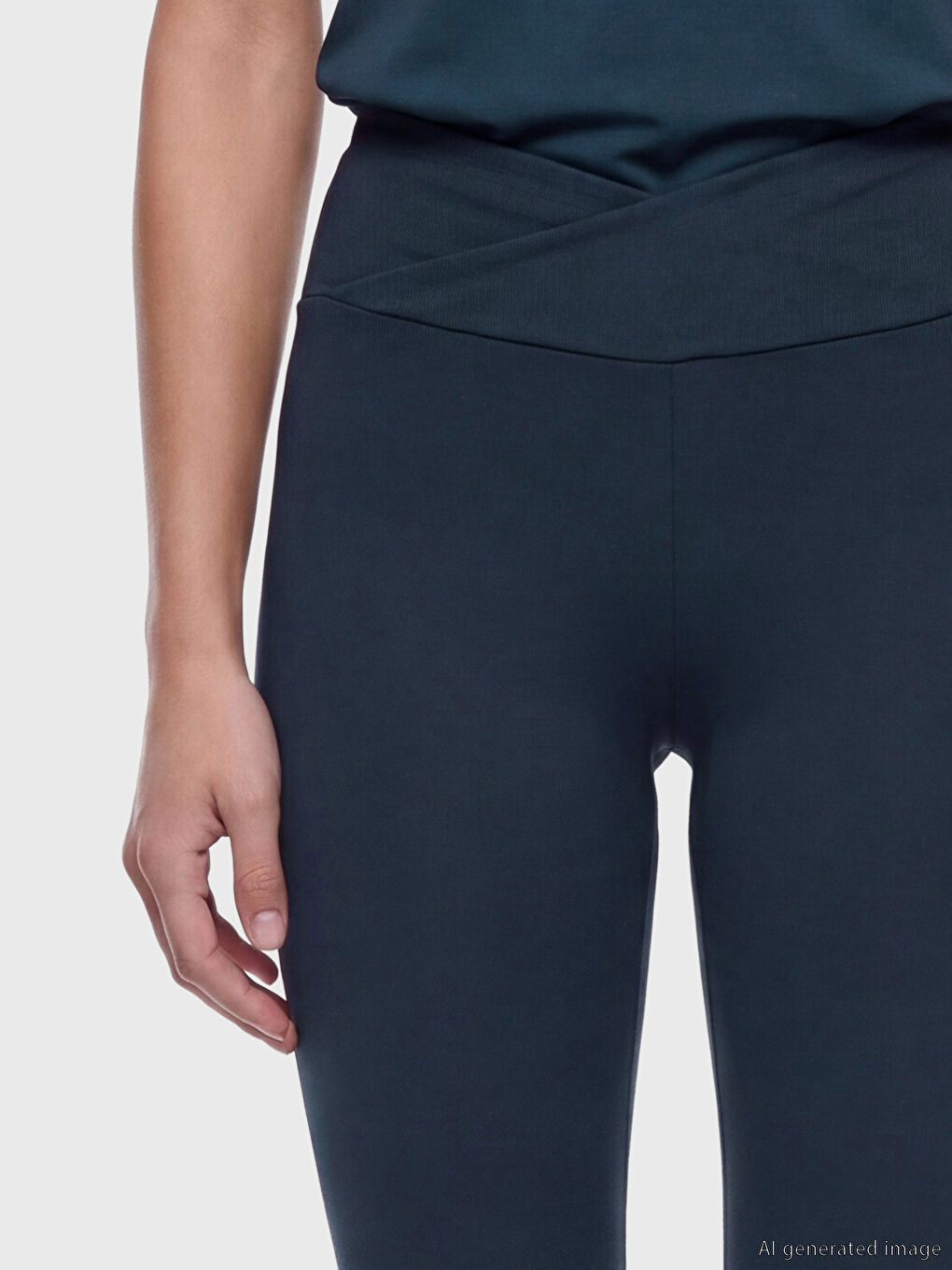 Женские спортивные леггинсы с эластичным поясом-3