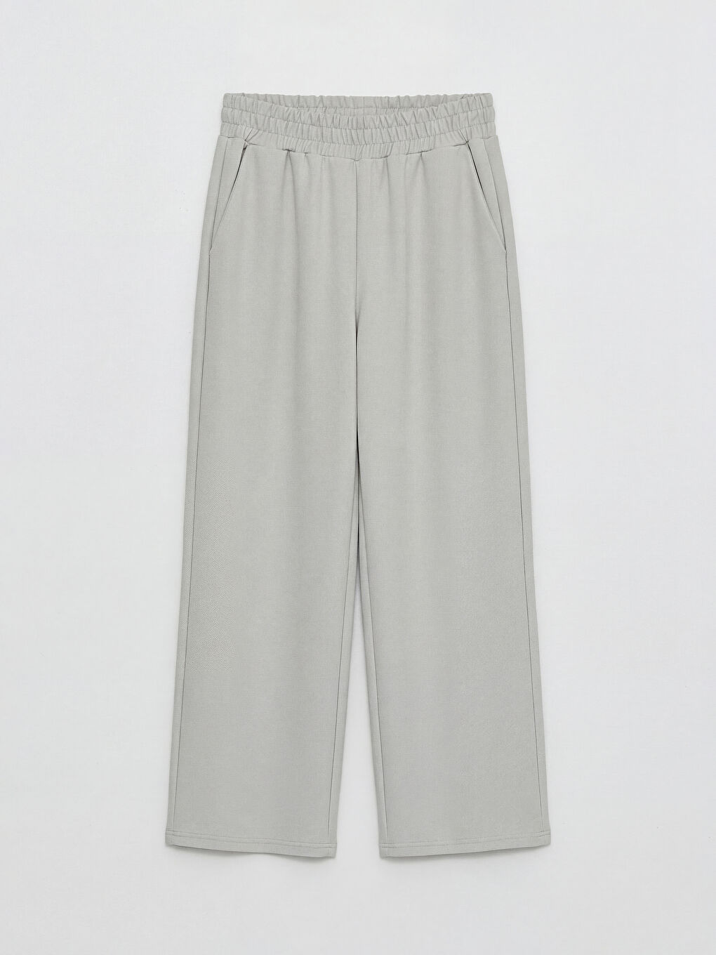 Gri Beli Lastikli Soft Touch Kadın Eşofman Altı