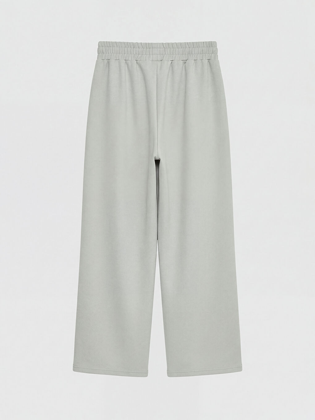 Gri Beli Lastikli Soft Touch Kadın Eşofman Altı-1