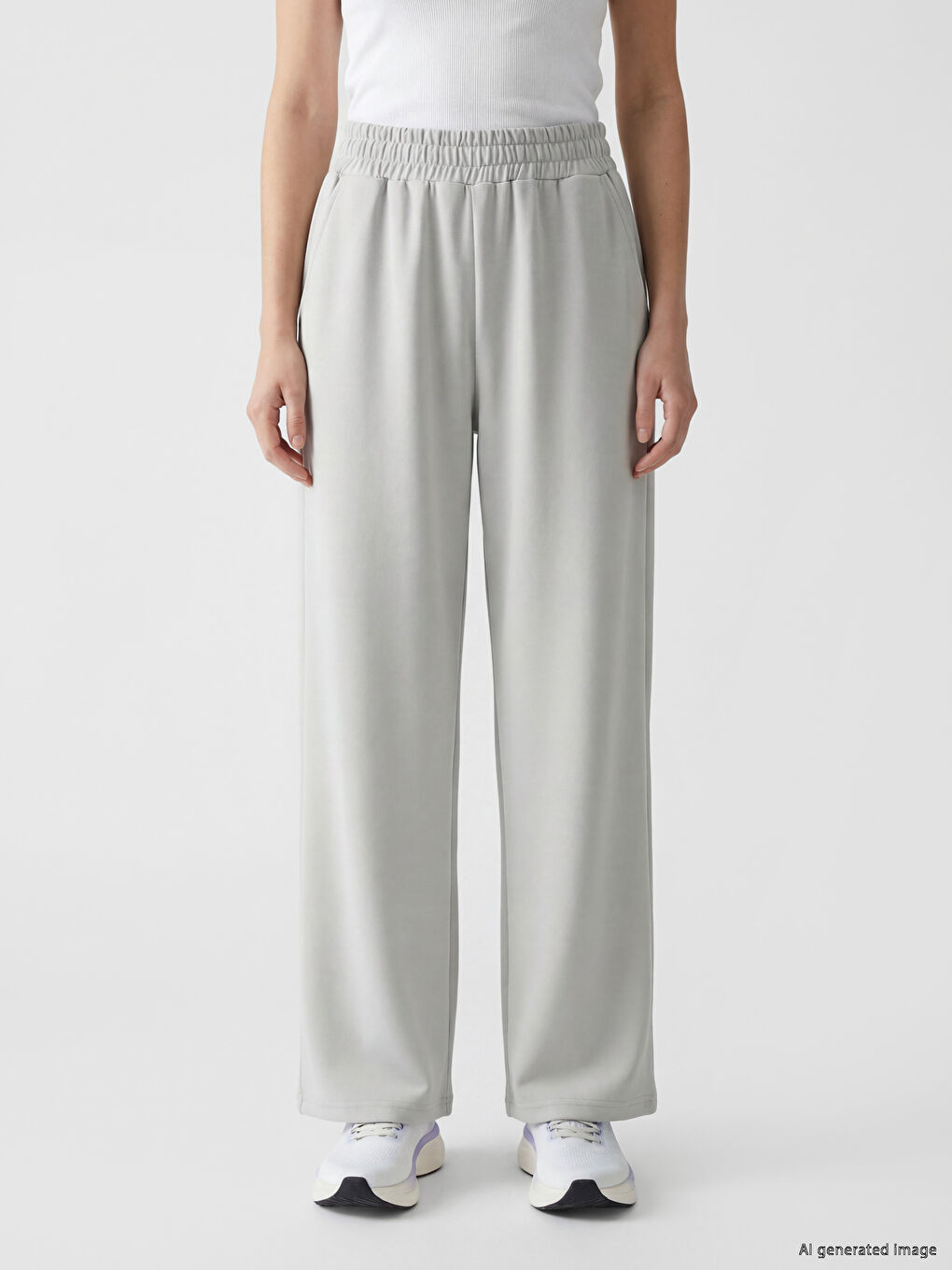 Elastic Waist Soft Touch Women's Sweatpants-1
