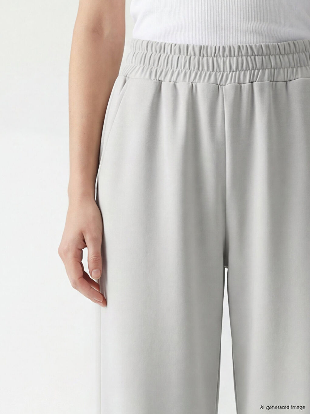 Elastic Waist Soft Touch Women's Sweatpants-2