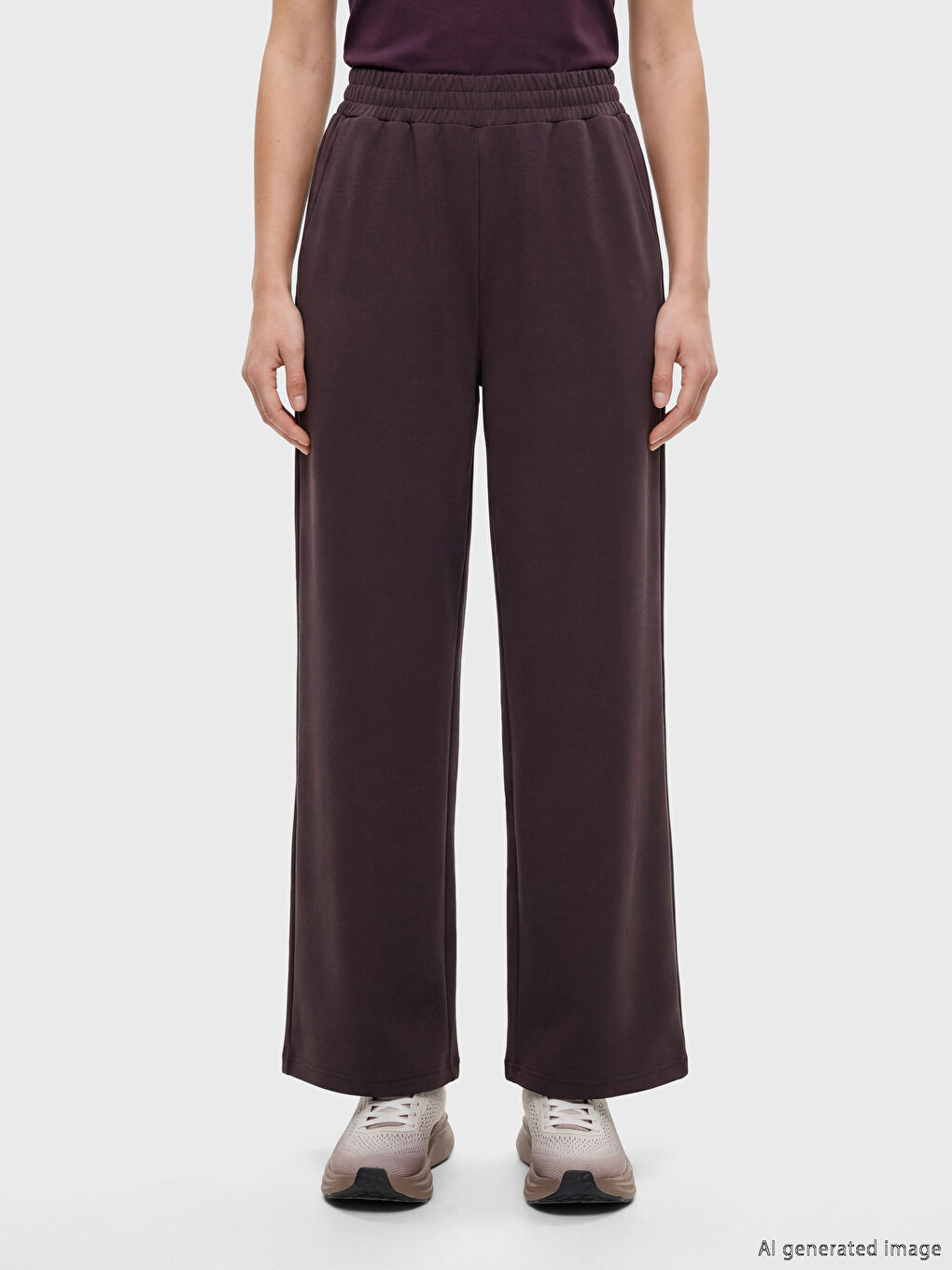 Elastic Waist Soft Touch Women's Sweatpants-1