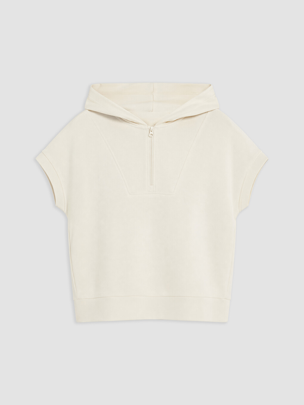 Ekru Soft Touch Kadın Hoodie