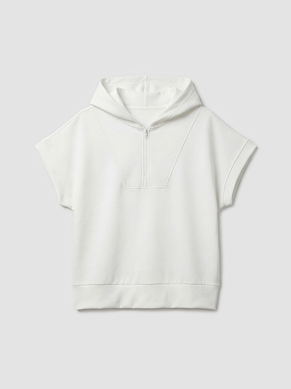 Beyaz Soft Touch Kadın Hoodie