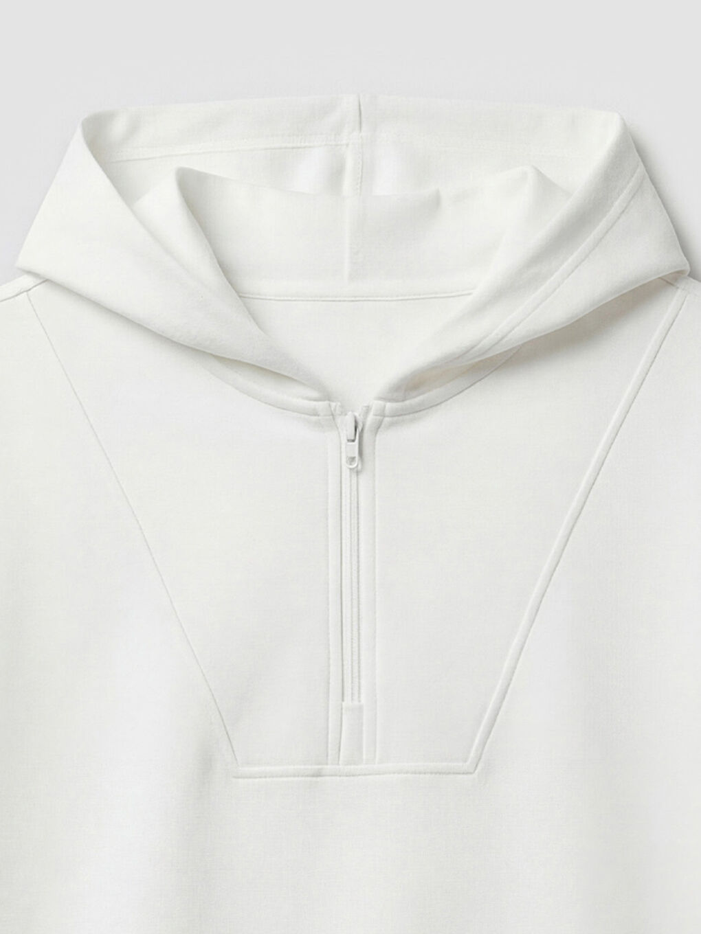 Beyaz Soft Touch Kadın Hoodie-2