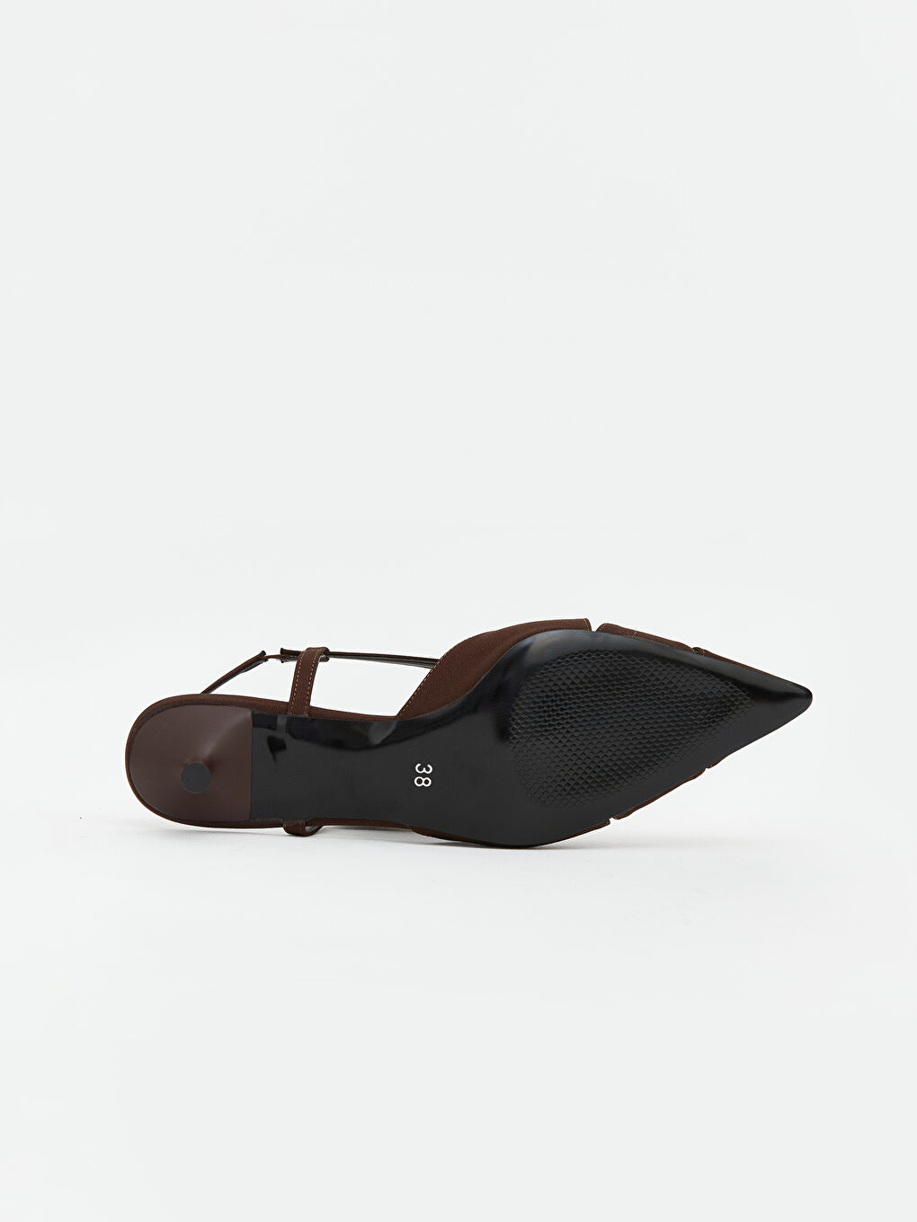 Kahverengi Sivri Burun Kadın Topuklu Ayakkabı-3