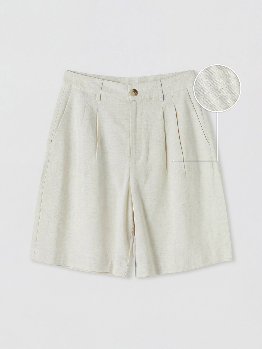 Woman White Shorts-4