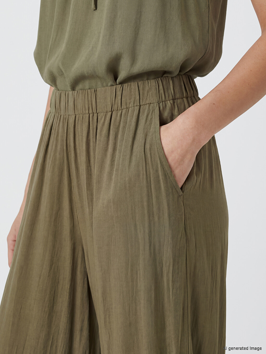 Elastic Waist Women's Jogger Trousers-2