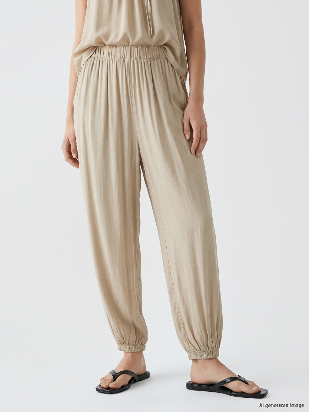 Elastic Waist Women's Jogger Trousers-1