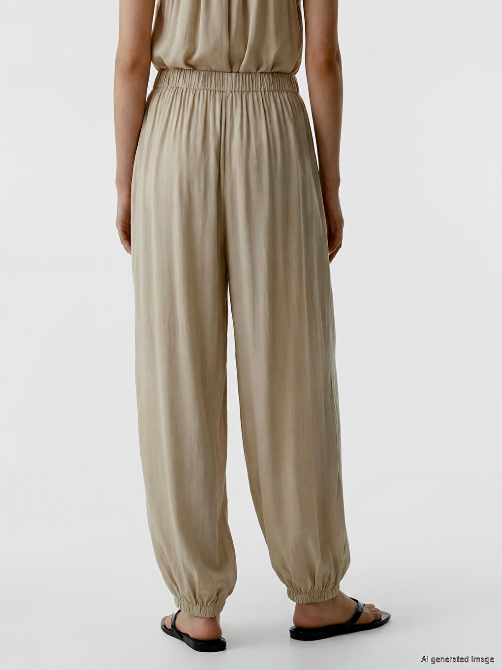 Elastic Waist Women's Jogger Trousers-3