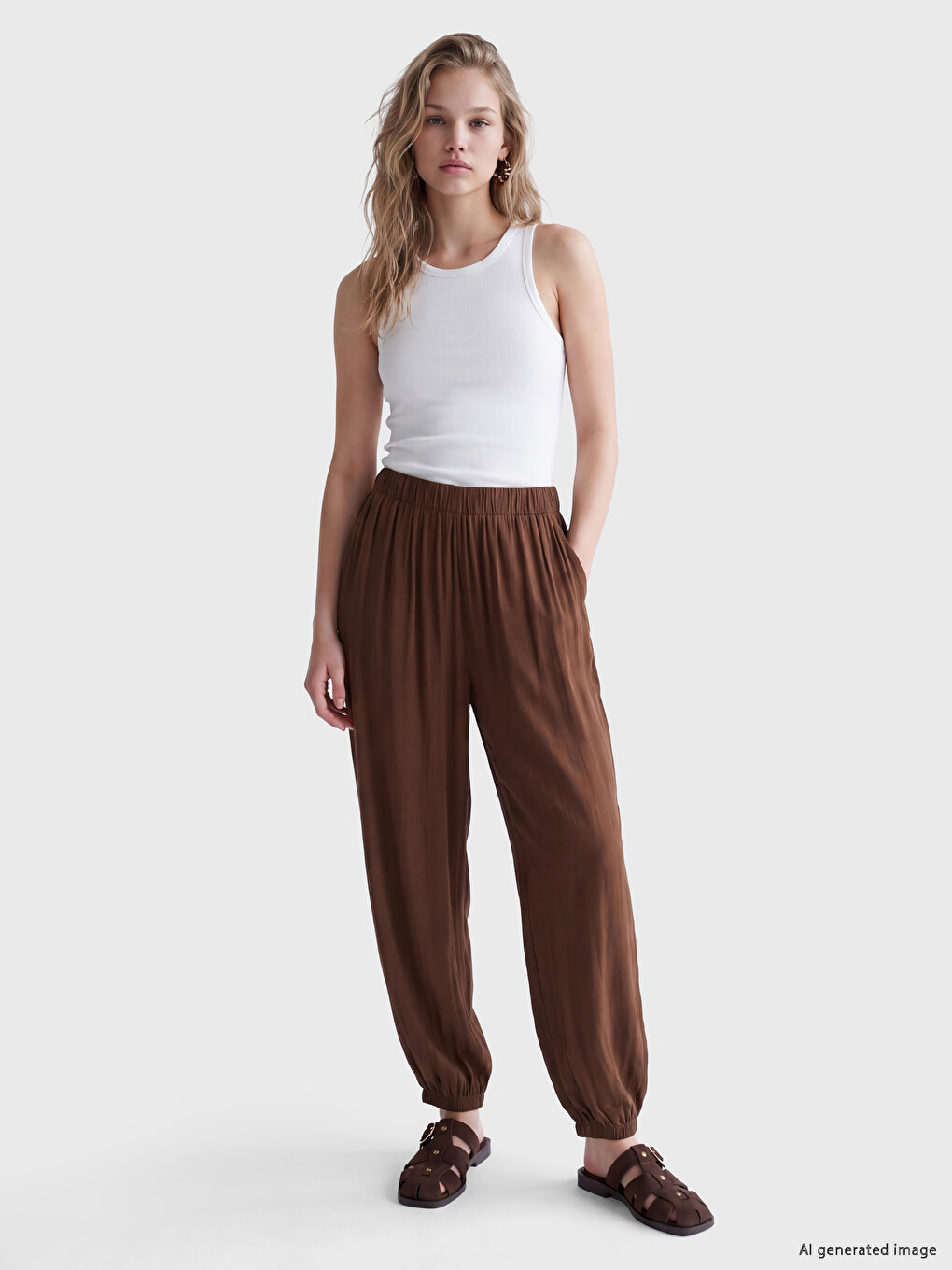 Pantalon De Jogging À Taille Élastiquée Pour Femme