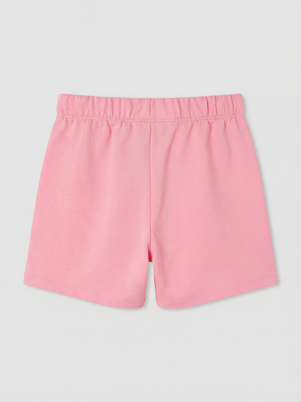 Pembe Beli Lastikli Kız Çocuk Şort-1