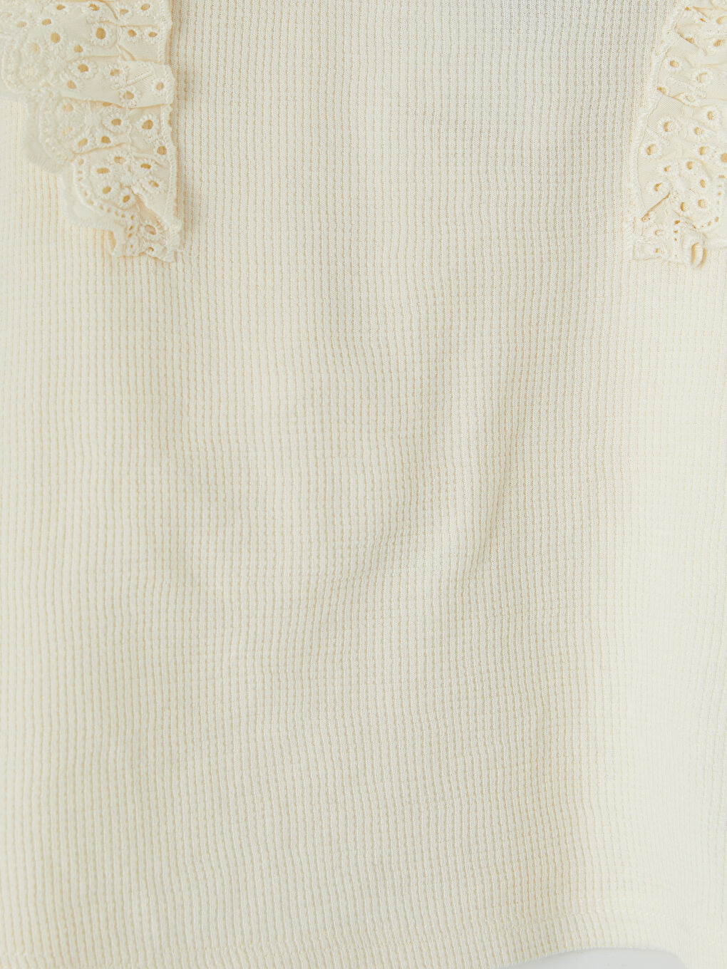 Ekru Fırfır Detaylı Kız Çocuk Takım-3