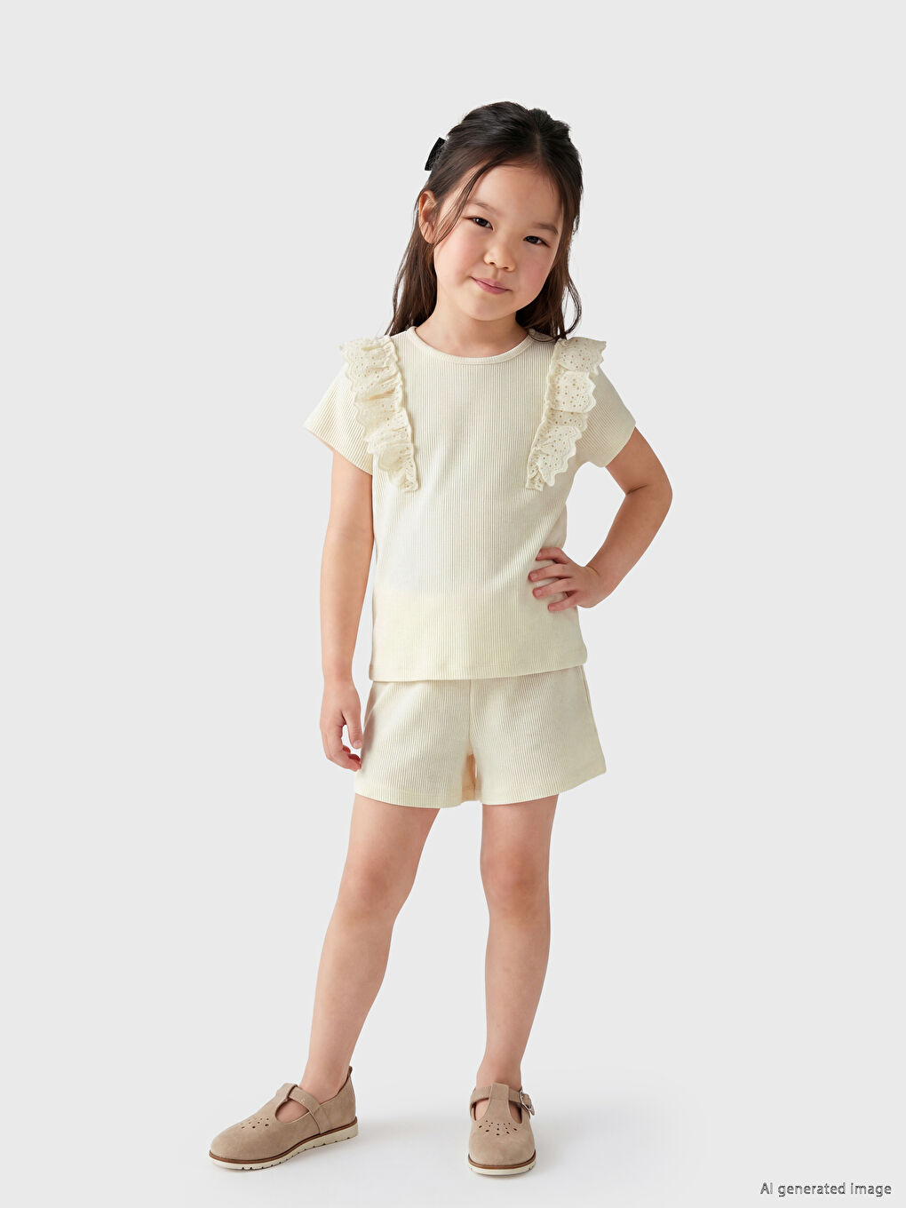 Ruffle Detailed Girls' Set