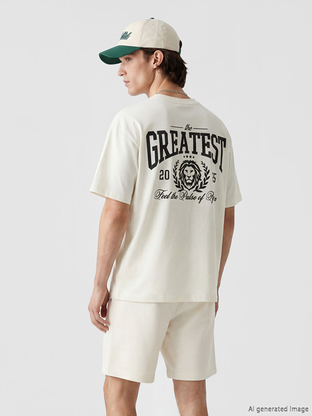 تي شيرت رجالي مطبوع بكول مدور-2