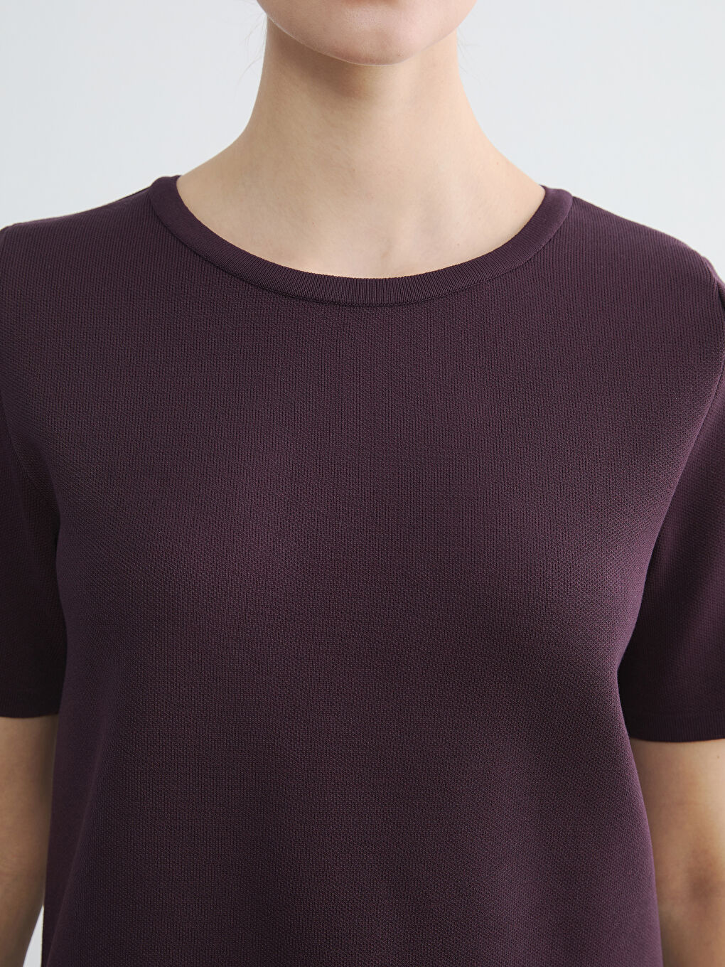 Mürdüm Bisiklet Yaka Kadın Triko Kazak-2