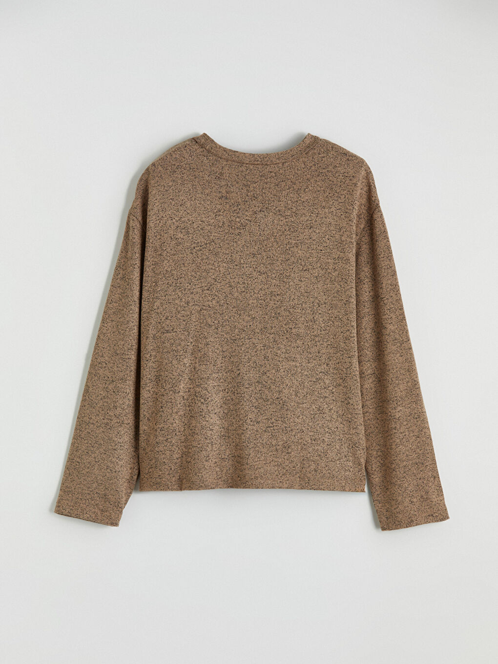 Bej Bisiklet Yaka Kız Çocuk Düğme Detaylı Tişört-2