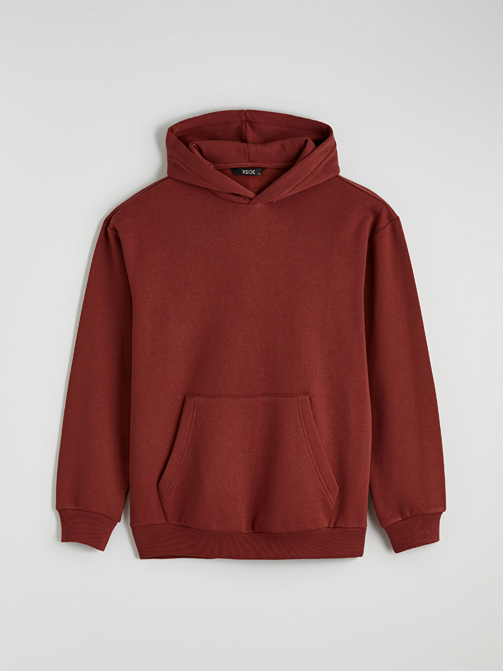 Kahverengi Erkek Kalın Hoodie-4