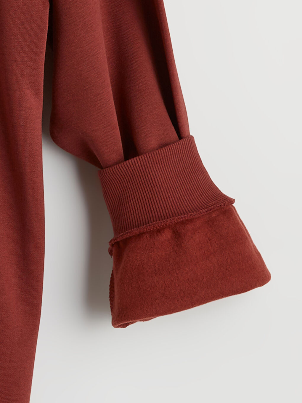 Kahverengi Erkek Kalın Hoodie-6