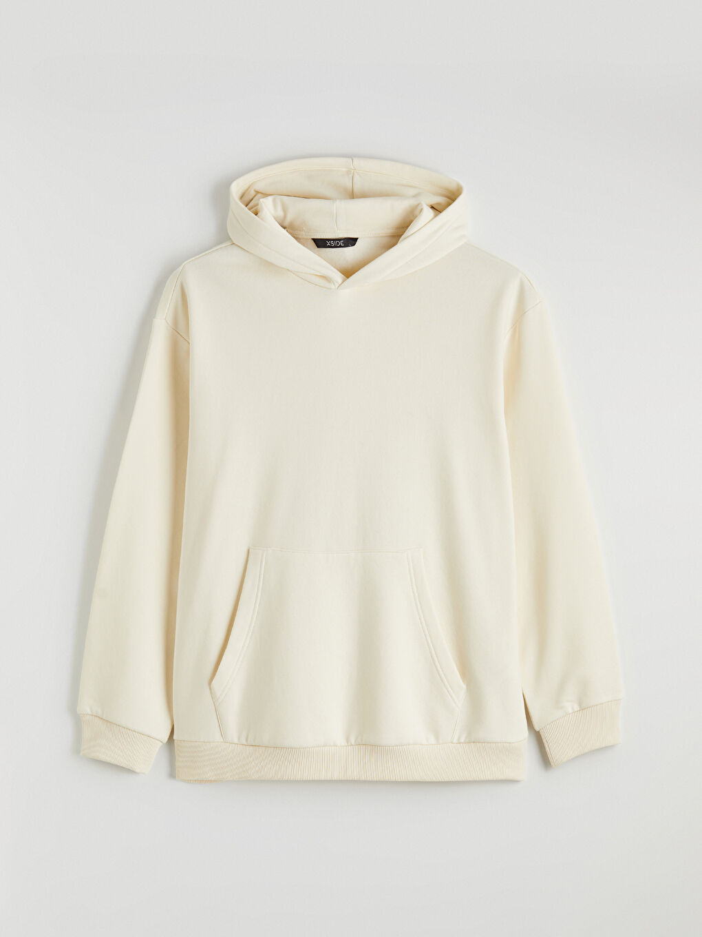 Bej Erkek Kalın Hoodie-4