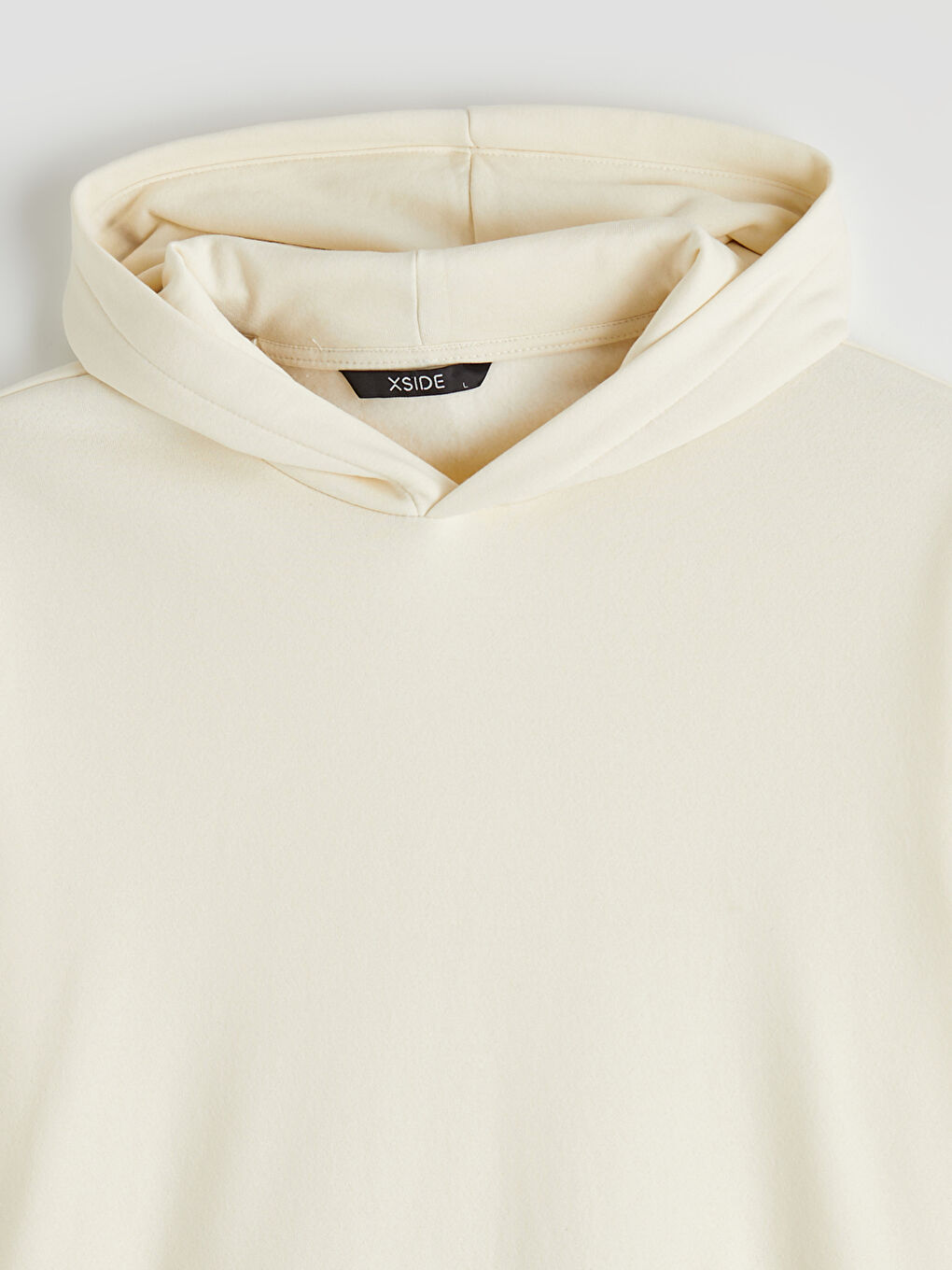 Bej Erkek Kalın Hoodie-5