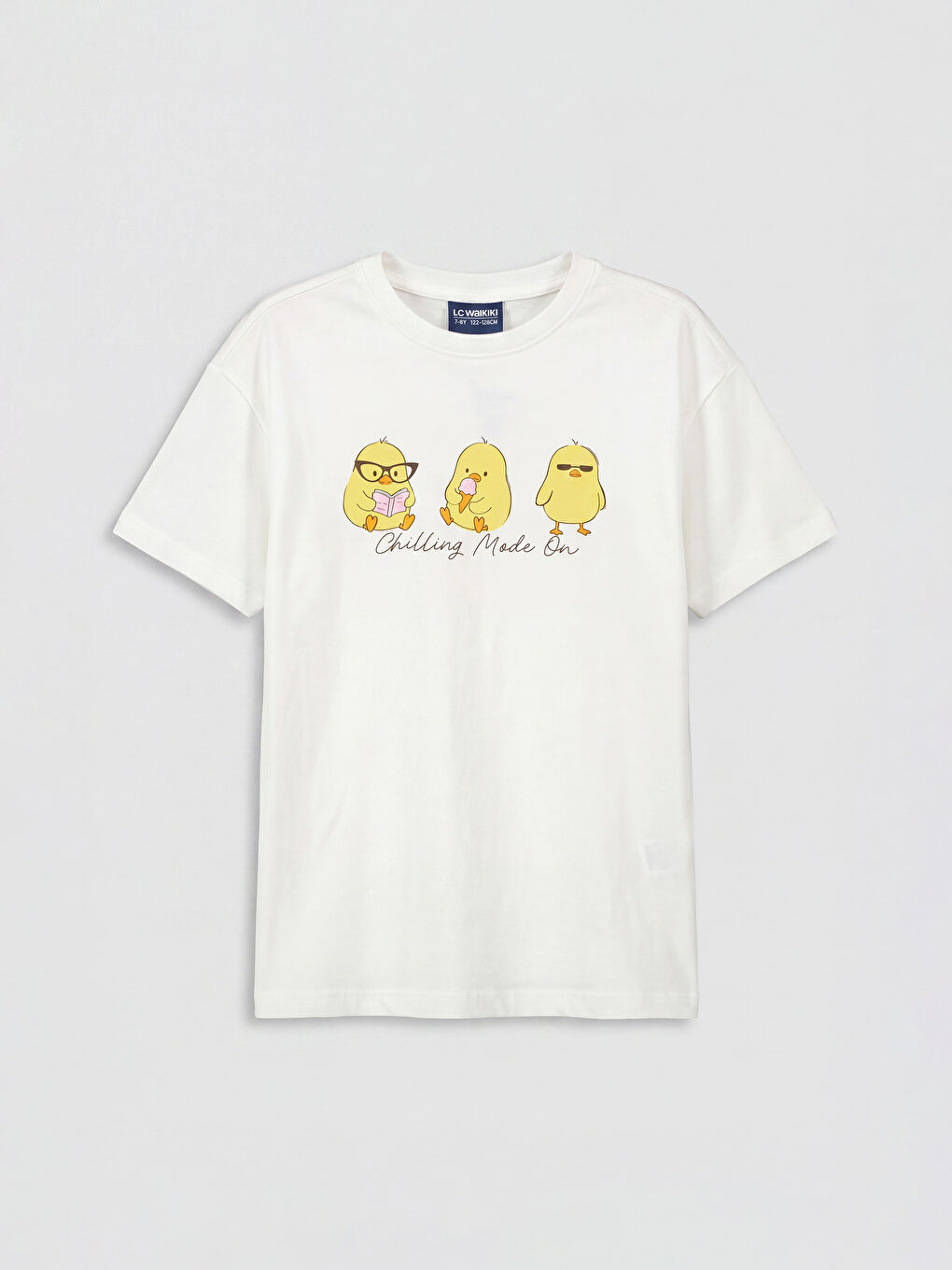 Ekru Baskılı Kız Çocuk Şortlu Pijama Takımı-1