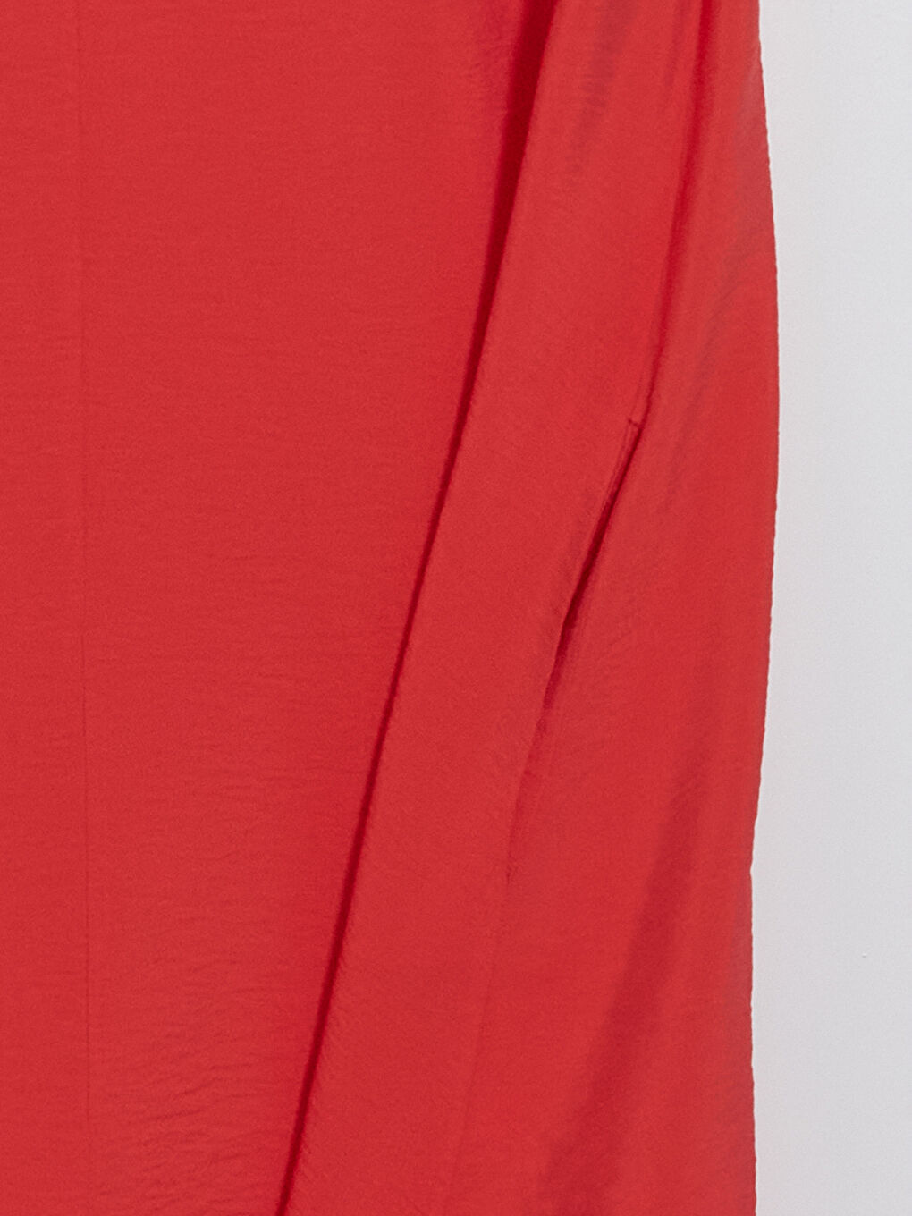 Turuncu V Yaka İp Askılı A Kesim Elbise-3