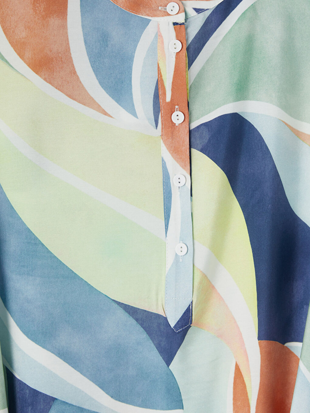 Karışık Hakim Yaka Desenli Kuşaklı Elbise-2