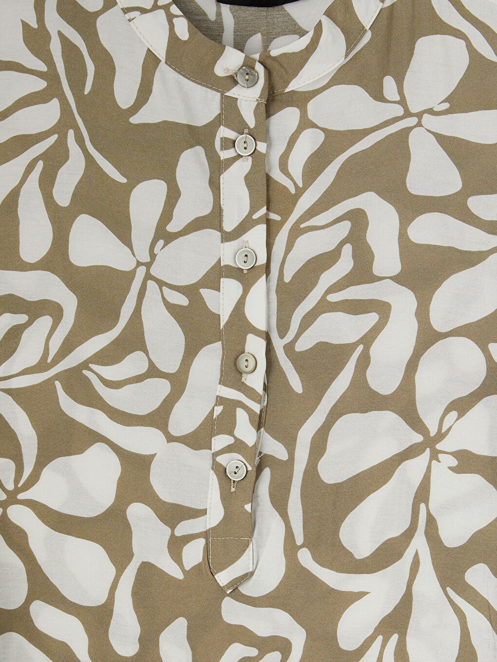 Yeşil Hakim Yaka Desenli Kuşaklı Elbise-2