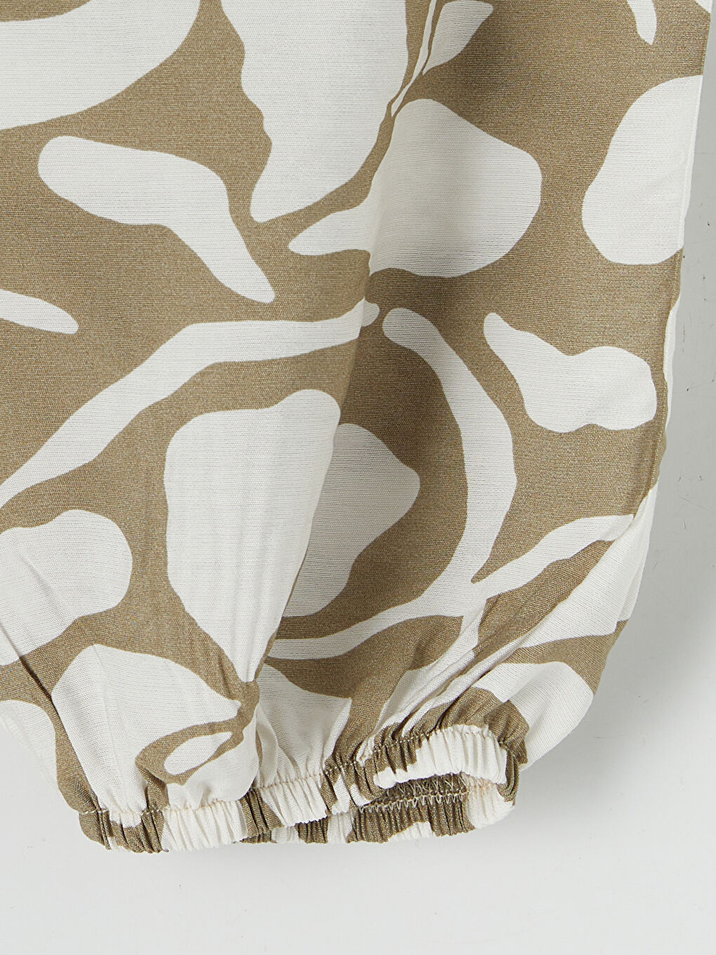 Yeşil Hakim Yaka Desenli Kuşaklı Elbise-3