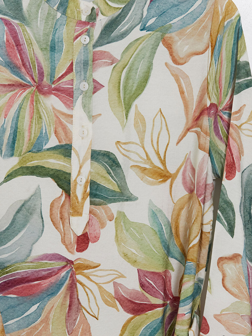 Turuncu Hakim Yaka Çiçekli Kuşaklı Elbise-2