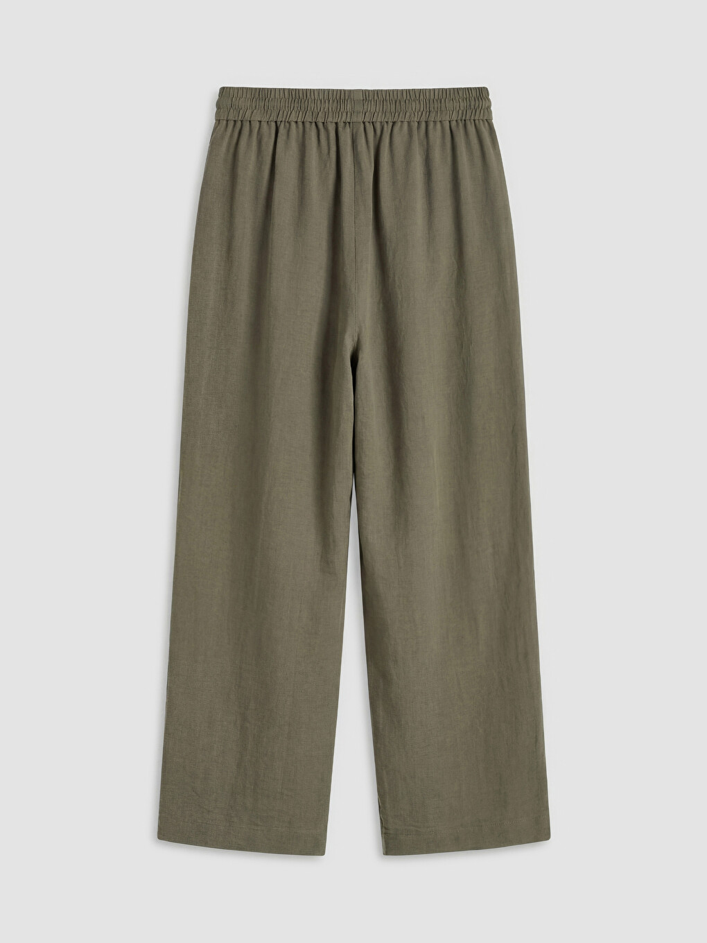 Pantaloni Largi cu Talie Elastică pentru Femei-5