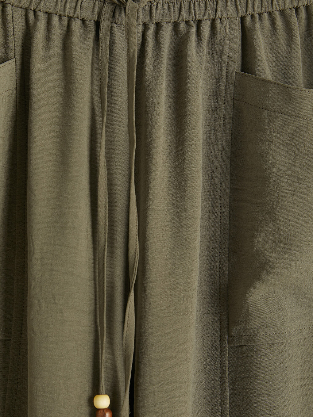 Pantaloni Largi cu Talie Elastică pentru Femei-7
